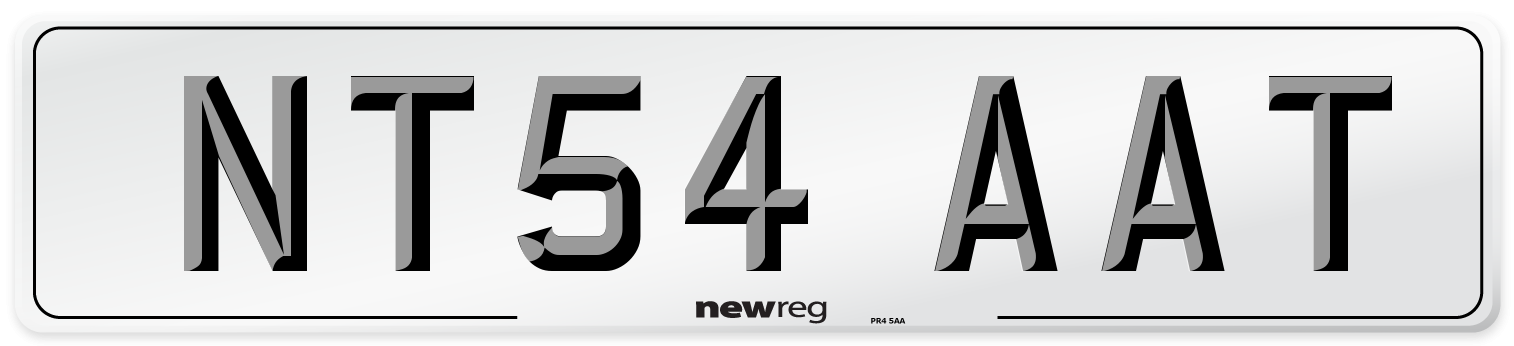 NT54 AAT Number Plate from New Reg